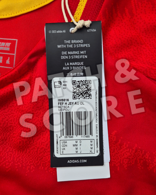 Adidas Spain 2024 Sample Authentic Home shirt M tah back Adidas "Spain Olympics 2024" Authentic Template Home Shirt Size Medium