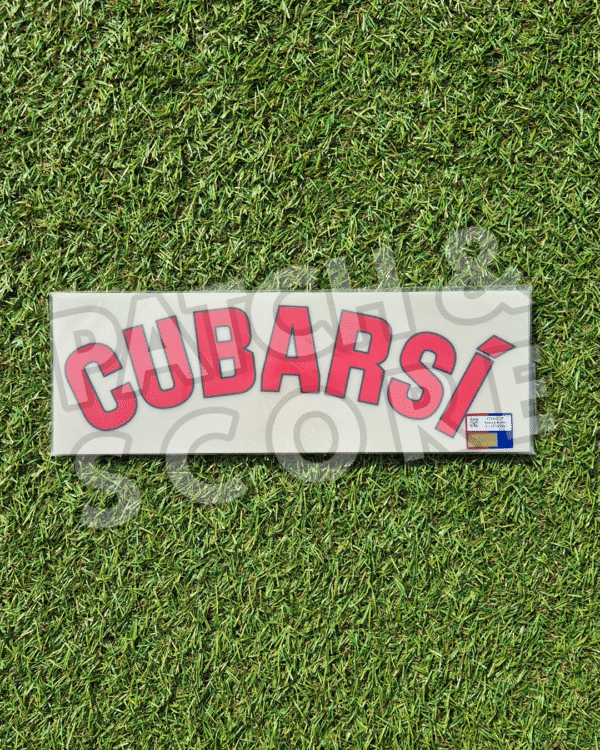 Curbarsi 24-25 away name Original Player Issue 2024-25 FC Barcelona Curbarsí La Liga Away Name Set | Stahls TPT