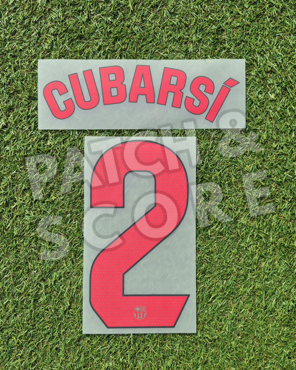 Curbarsi 24-25 away name set Original Player Issue 2024-25 FC Barcelona Curbarsí La Liga Away Name Set | Stahls TPT