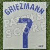 Griezmann 25-26 la liga home name set Original Player Issue 2025-26 Atletico Madrid Griezmann La Liga Home Name Set | Stahls TPT