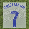 Griezmann 25-26 la liga home name set front Original Player Issue 2025-26 Atletico Madrid Griezmann La Liga Home Name Set | Stahls TPT