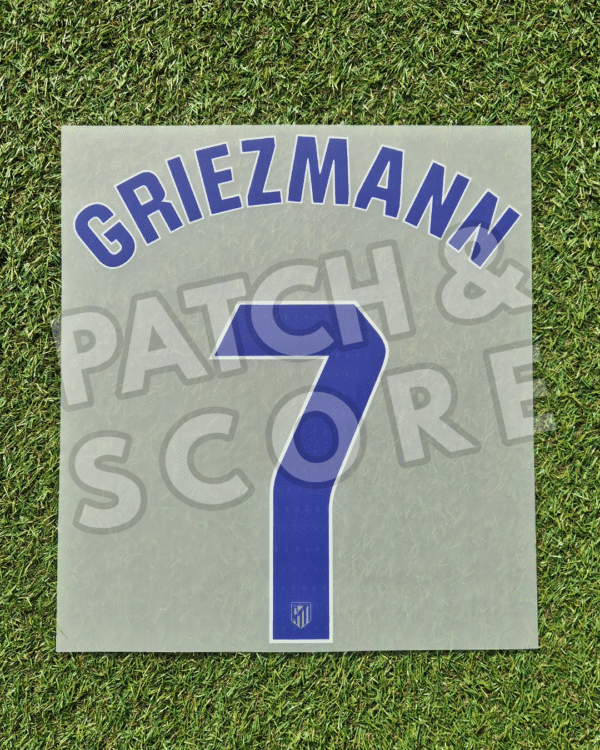 Griezmann 25-26 la liga home name set front Original Player Issue 2025-26 Atletico Madrid Griezmann La Liga Home Name Set | Stahls TPT