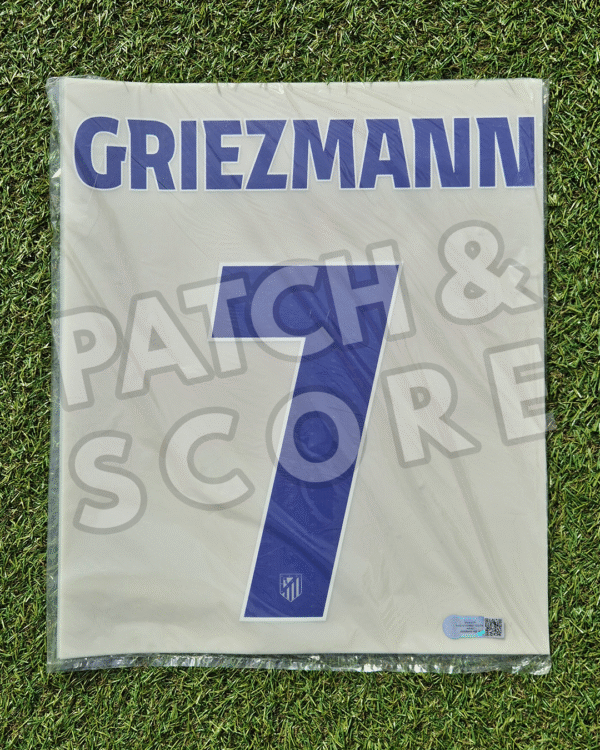 Griezmann 25-26 la liga ucl name set Original Player Issue 2025-26 Atletico Madrid Griezmann Champions League Home Name Set | Stahls TPT