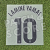 Lamine yamal 25-26 la liga away name set front Original Player Issue 2025-26 FC Barcelona Lamine Yamal La Liga Away Name Set | Stahls TPT