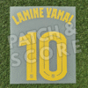 Lamine yamal 25-26 ucl home name set front Original Player Issue 2025-26 FC Barcelona Lamine Yamal Champions League Home Name Set | Stahls TPT