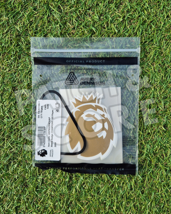 Original Player Issue Premier League Champions 2023-2026 pack front Original Player Issue Premier League Champions 2023-2026 Patch | Avery Dennison