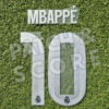 Real Madrid Mbappe 2025-26 AwayName set Original Player Issue 2025-26 Real Madrid Mbappé Champions League Away Name Set | Avery Dennison