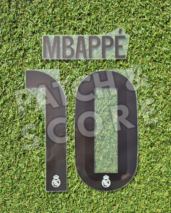 Real Madrid Mbappe 2025-26 Home Name set Original Player Issue 2025-26 Real Madrid Mbappé Champions League Home Name Set | Avery Dennison