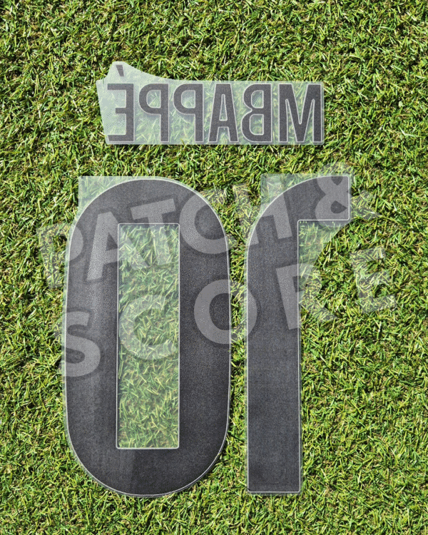 Real Madrid Mbappe 2025-26 Home Name set back Original Player Issue 2025-26 Real Madrid Mbappé Champions League Home Name Set | Avery Dennison
